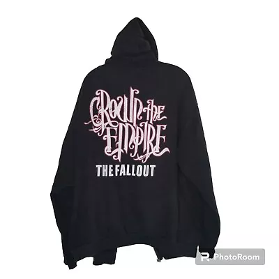 Crown The Empire Full Zip Hoodie Black Size 2XL The Fallout Metalcore READ • $16.99