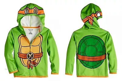 Teenage Mutant Ninja Turtles Boys Mask Hoodie Jacket Size 4-12 Halloween Costume • $32.35