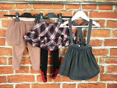 Baby Girl Bundle Age 12-18 Months Next Gap Tutu Leggings Skirt Set Pinafore 86cm • £14.99