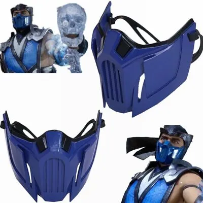 Game Cosplay Costume Prop Mortal Kombat 11 Sub-Zero Half Face Mask Resin • $30.95