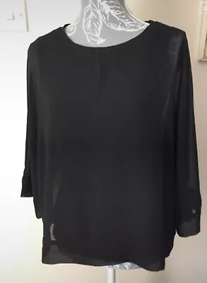 Ladies Black Boxy Fit Zara Top Xs • $1.87