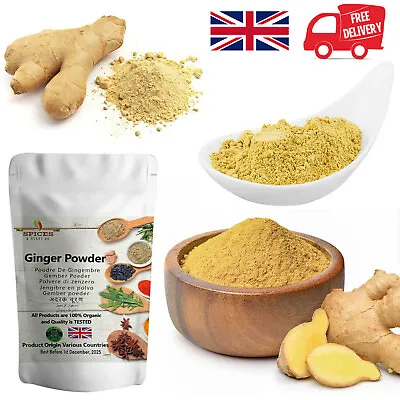 Natural Ground Ginger Powder Indian Spices *100-1kg* Premium Quality Free P&P UK • £4.99