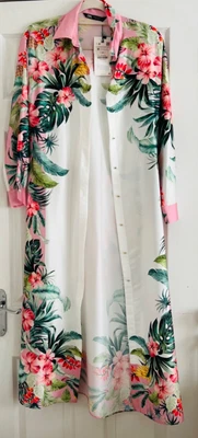 £38.99 • Buy Zara Maxi Floral Shirtdress/Duster Coat/Kimono Maxi,Medium,Brand New With Tag