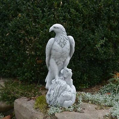 Solid Stone Figure Eagle Bird Garden Decoration Cast Frost Resistant Room • £71.82