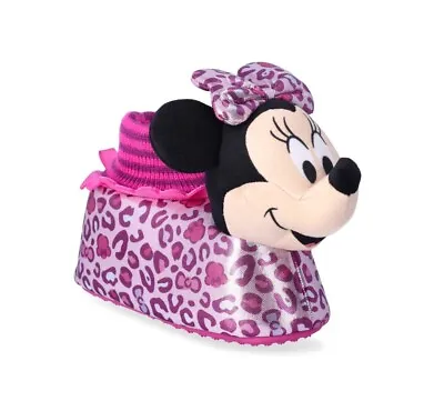 Minnie Mouse Toddler Girls Size 7-8 Slippers Character Shoes • Pink • $13.95