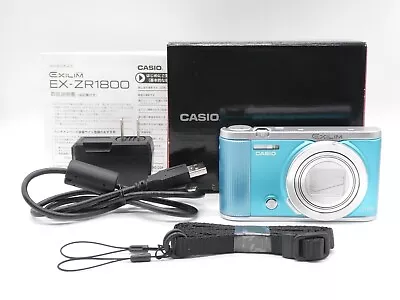 [NEAR MINT IN BOX] CASIO EXILIM HIGH SPEED EX-ZR1800 Blue 16.1MP Digital Camera • $244.99