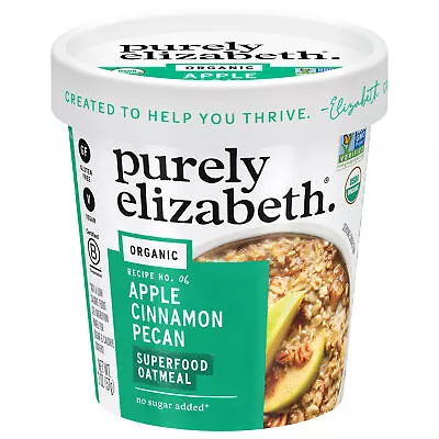 Purely Elizabeth Oatmeal Cup Apple Cinnamon 2 Oz (Pack Of 12) • £43.53