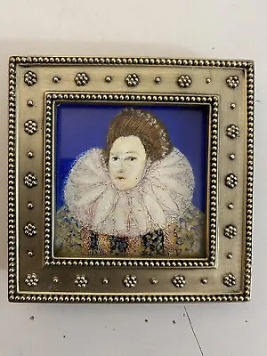 Small Original Oil Painting Elizabethan Portrait  • £8