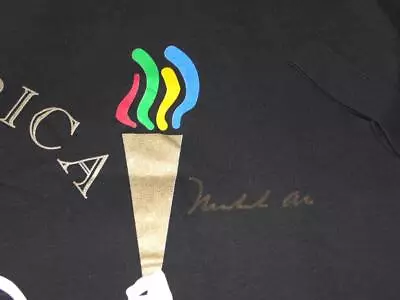 Muhammad Ali 1996 U.s.a. Olympic Gold Torch Autographed Black Team Usa Shirt • $592.33