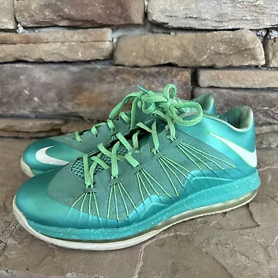 Nike Air Max Lebron X 10 Low Basketball Shoes 579765-300 Easter Green Mens 11 • $39.99