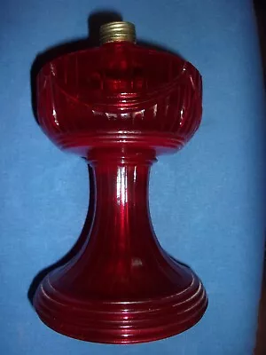 Beautiful Unused Vintage Aladdin Lamp Short Lincoln Drape Ruby Red Crystal Glass • $195