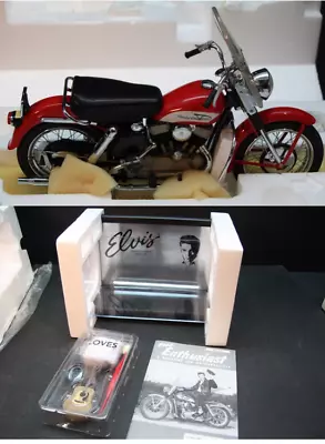 Franklin Mint Harley-Davidson 1:10 Elvis 1957 Sportster With Guitar Hat Box Case • $250