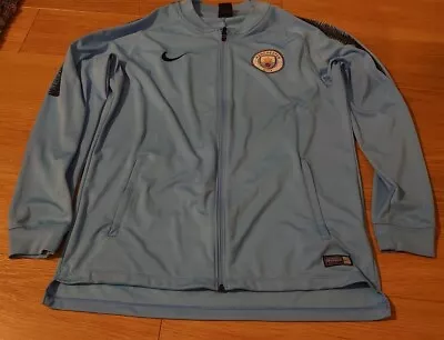 Nike Manchester City 18/19 Squad Track Men's Football Jacket  DRI-FIT Size L VGC • £20