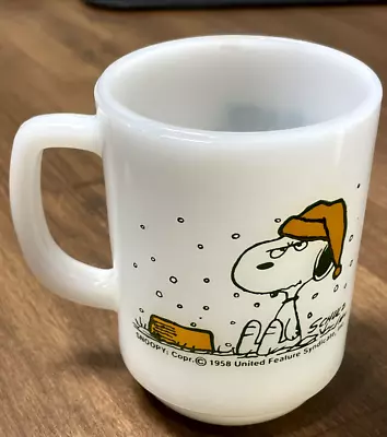 Vintage Fire King Snoopy Mug I Hate It When It Snows On My French Toast 1958 • $24.95