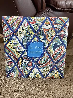 Vera Bradley Ribbon Memory Photo Card Board 18”Square In Marina Paisley • $48.77