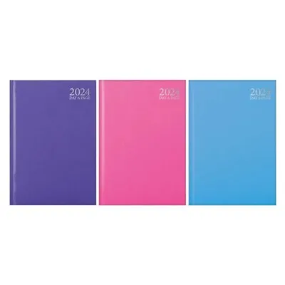 2024 A4/A5 Day A Page / Week To View Diary Year Hardback Organiser Planner • £10.99