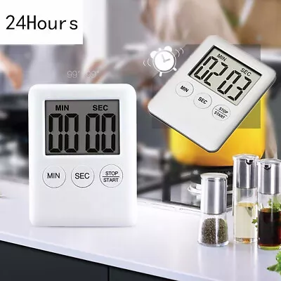 Magnetic Square LCD Digital Timer Kitchen Cooking Countdown Alarm Clock Tools 52 • $8.65