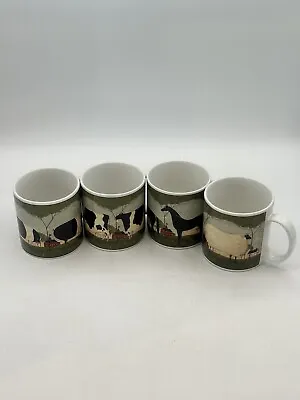 Warren Kimball Vintage 2000 Animal Collection Mug Horse Pig Sheep Cow 4 Pc 10 Oz • $51.89