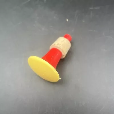 Vintage Gothamware Red Yellow Clothes Laundry Bottle Sprinkler Top Hard Plastic • $19.99