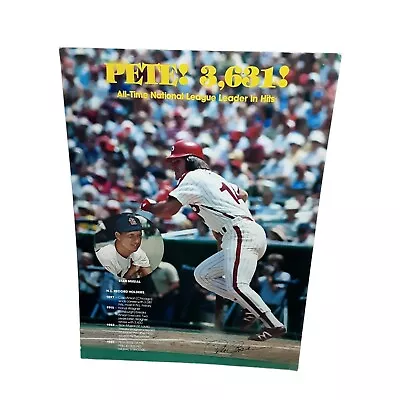 1981 Philadelphia Phillies Pete Rose All Time Hits Leader Poster Photo Musial • $11.99