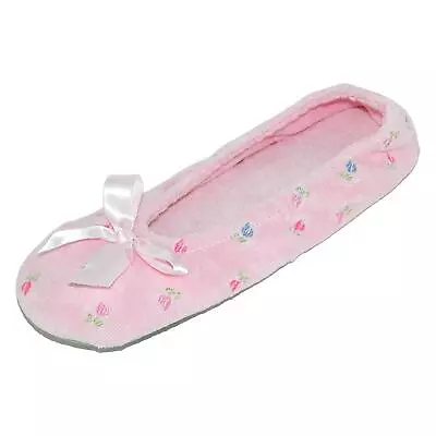 New Isotoner Women's Embroidered Terry Ballerina Slippers • $24.94