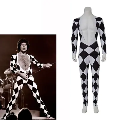 Freddie Mercury Cosplay Costume Lead Vocals Men'S Singer Jumpsuit Stage Performa • $81.46