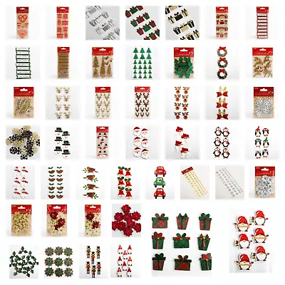 Handcrafted Christmas Decorations Handmade Card Making Embellishment Arts Crafts • £2.29