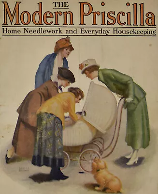 Modern Priscilla Magazine 1917 Baby Embroidery Expecting Mother Children Clothes • $29.99