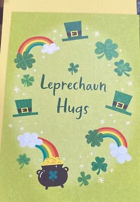 Happy St. Patrick’s Day Leprechaun Hugs From Me To You Greeting Card • $2.10