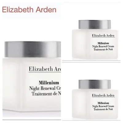 3 PACK Elizabeth Arden Millenium Night Renewal Cream 1.7 Oz X 3 Pcs  NEW Unboxed • $46.50