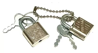 Lot Of 2 Vintage NOS Made In USA Mini Luggage Padlocks • $9.95