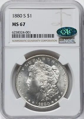 1880-S $1 Morgan Dollar NGC MS67 CAC • $1250