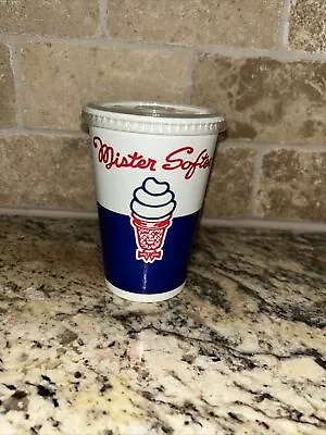 Vintage Mister Softee Waxed Paper Small Cup  Milkshake With Plastic Lid • $15