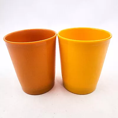 Vintage Tupperware  Tumblers Juice Cups 6 Oz Harvest Colors 1251 Stacking • $6.29