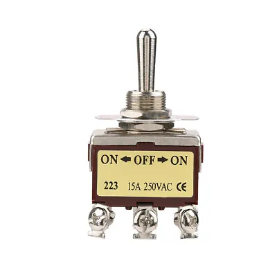 On OFF On 3 Position Momentary Toggle Switch 6 Pin 12mm 15A 250VAC • $6.73