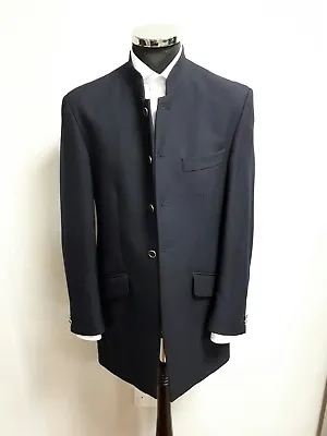 Men's Navy Nehru Jacket Ideal For Weddings Formal Wear Prom Fancy Dress. • £25