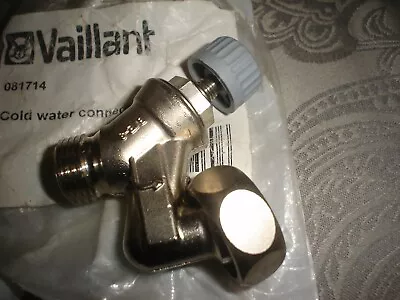 £26.99 • Buy GENUINE Vaillant Mag Vcw 221 Cold Water Filling Valve 081714