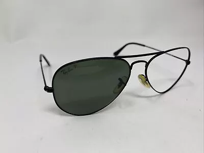 RAY BAN RB 3025 W3361 BLACK 58/14 58mm AVIATOR SUNGLASSES 7177 • $61.88