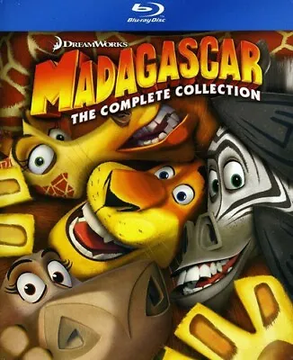 Madagascar The Complete Collection Blu-ray Ben Stiller New Lion Hippo Zebra + • $9.99