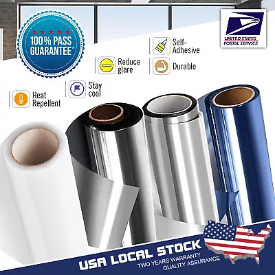 Privacy Home/House Sun Block One Way Mirror Window Film Paper UV Reflective Tint • $10.99