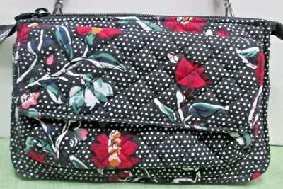 NWT - Vera Bradley RFID All In One Crossbody Perennials Noir Dot  -$65  FreeShip • $39.99