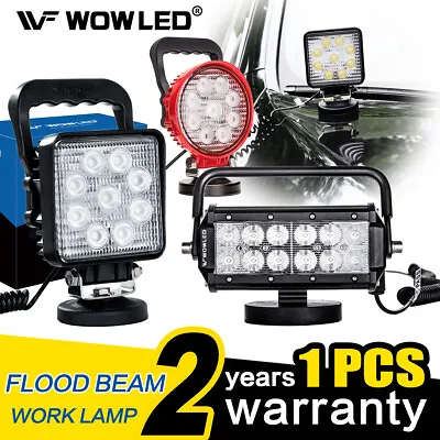 £8.59 • Buy WOWLED Magnetic Base 27W 36W LED Work Light Offroad Lamp Truck Car + 3M Cable