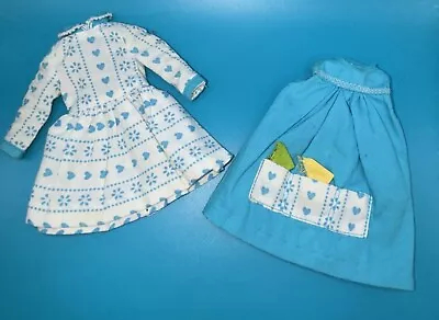 Vintage Barbie Skipper Let's Play House 1932 Pinafore Dress Yellow Green Hankies • $99.99