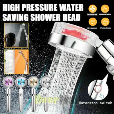$10.65 • Buy 2022 Handheld Propeller Turbo Fan Hydro Jet Spinning Shower Head High Pressure