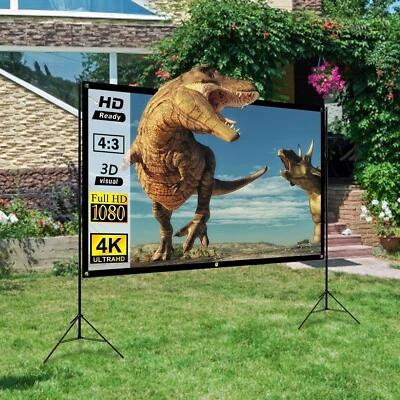 $18.88 • Buy Portable Foldable Projector Screen 16:9 HD Outdoor Home Cinema Theater 3D Movie