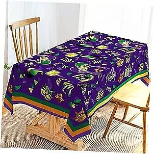  Mardi Gras Carnival Tablecloth Masquerade Party Decoration New Orleans Mask  • $28.03