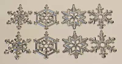 Hallmark Vintage 1977 Snowflake Collection Metal Ornaments Rare 2 Sets 8 Pieces! • $63.75