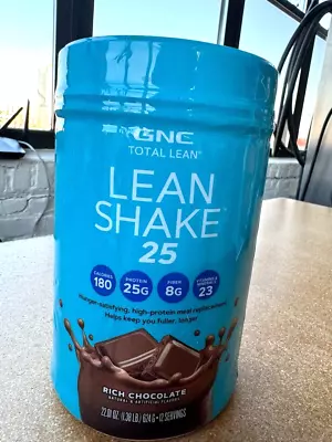 GNC Total Lean | Lean Shake 25 Protein Powder Rich Chocolate1.38LB Exp 05/25/24 • $23.97