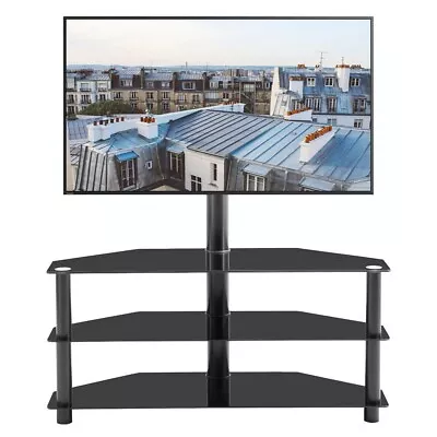 TV Stand With Swivel Bracket Height Adjustable Entertainment Center • $119.21