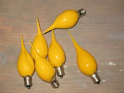 $8.50 • Buy 5 Watt Primitive Mustard Silicone Bulb Set Of 6  /  Country Dip